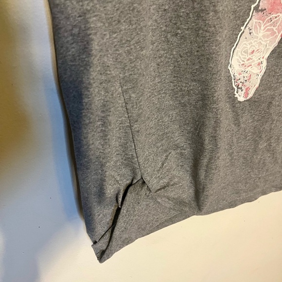 Gray Tank Top with Pink Ribbon Design. NWOT. - Picture 5 of 12